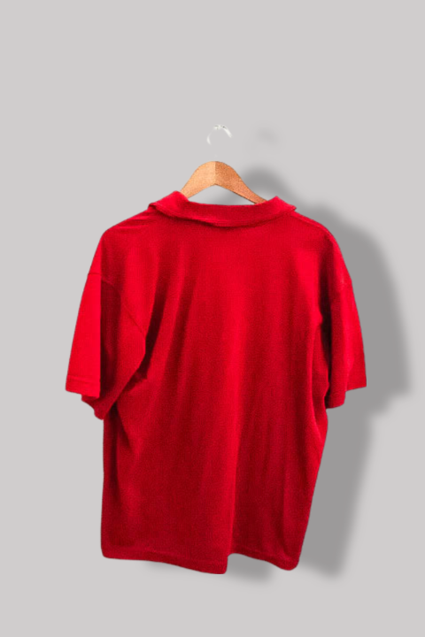 Vintage Red Lacoste chemise mens regular fit medium polo shirt