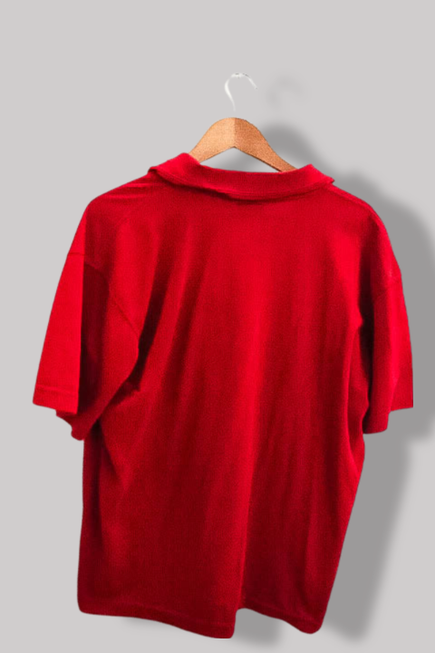 Vintage Red Lacoste chemise mens regular fit medium polo shirt