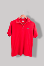 Vintage Red Lacoste chemise mens regular fit medium polo shirt