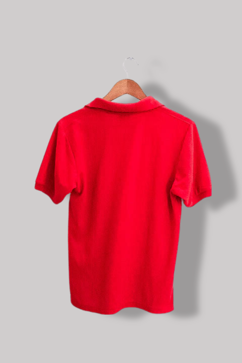 Vintage Red Lacoste chemise mens regular fit medium polo shirt