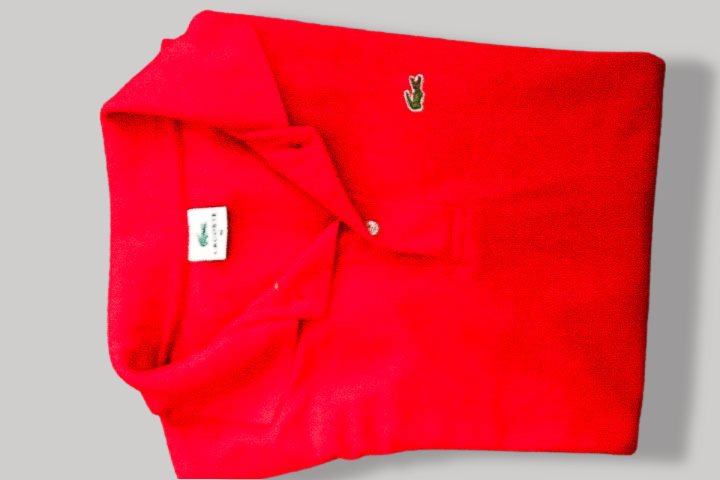 Vintage Red Lacoste chemise mens regular fit medium polo shirt
