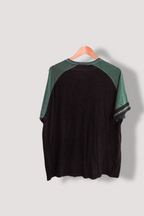 vintage Lucky Ireland graphics mens colorblock black and green tees XL