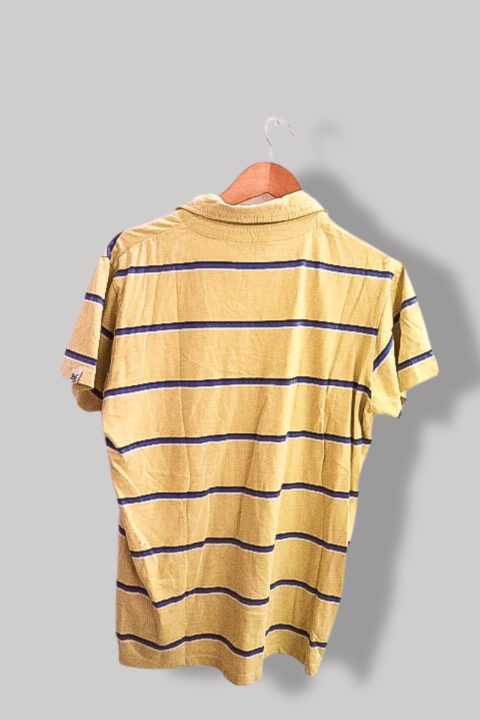 Vintage jack & jones premium yellow stripped medium polo shirt