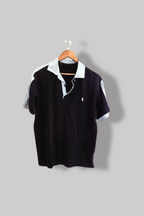 Vintage Ralph Lauren black regular fit mens polo shirt M