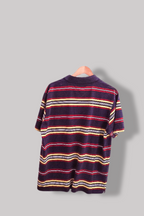 Vintage Purple multistripped mens regular fit XL polo shirt