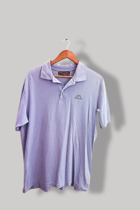 Vintage Kappa sky blue mens slim fit medium polo shirt
