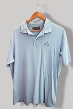 Vintage Kappa sky blue mens slim fit medium polo shirt