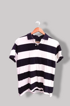 Vintage GAP Black and White stripe mens Polo shirt XS