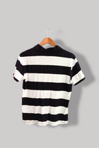 Vintage GAP Black and White stripe mens Polo shirt XS