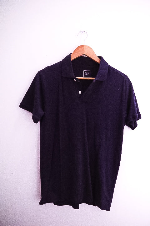 Vintage Navy blue Gap mens short sleeve polo shirt M