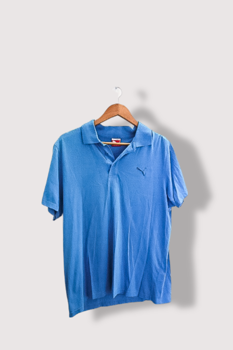 Vintage blue puma sport lifestyle mens large polo shirt