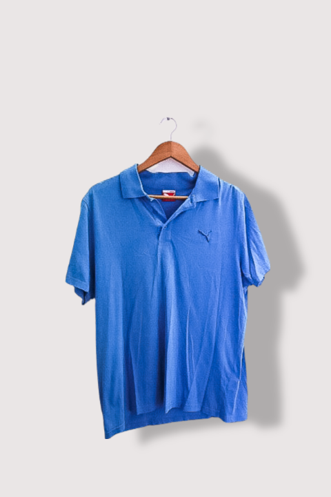Vintage blue puma sport lifestyle mens large polo shirt
