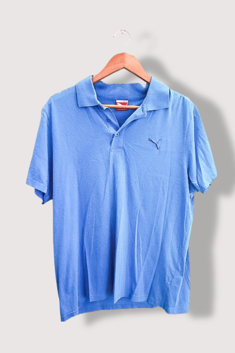Vintage blue puma sport lifestyle mens large polo shirt