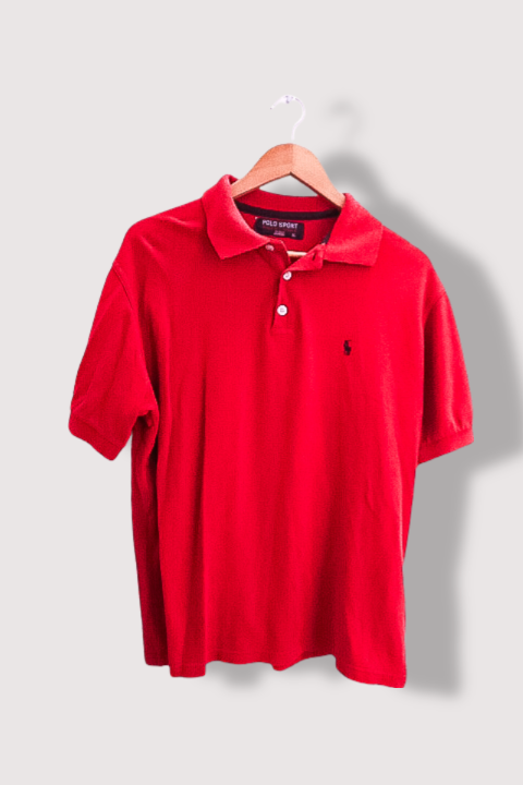 Vintage red polo sport ralph lauren mens polo shirt XL