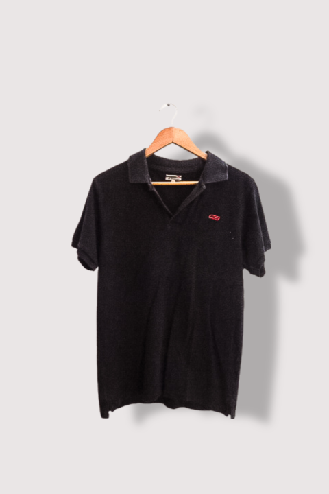 Vintage mens jack and jones large black short polo shirt