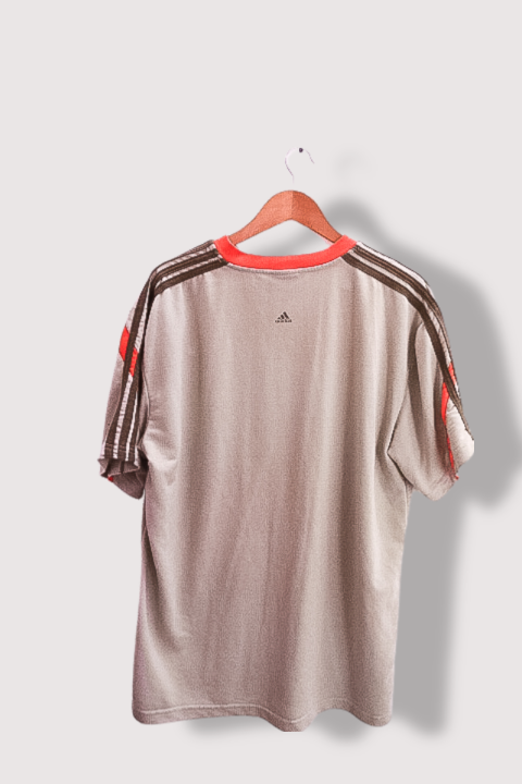 Vintage grey adidas 3 stripe sportwear tees XL