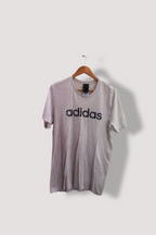 Vintage white Adidas print mens regular fit medium tees