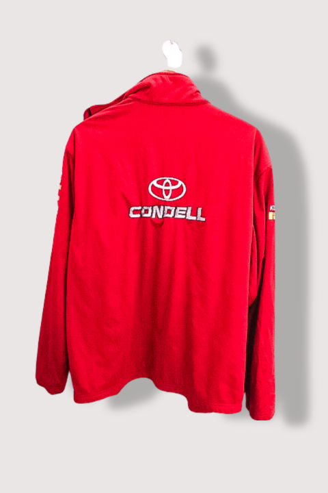 Vintage Condell Hiltop Quarries red mens racing full zip fleece large jacket