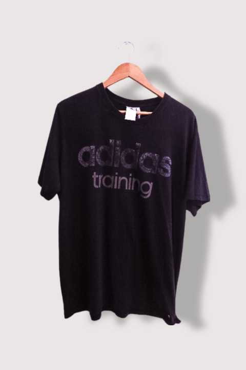 Vintage Black Adidas Training print mens tees XL