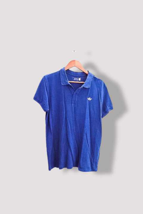 Vintage Adidas Blue regular fit mens medium polo shirt