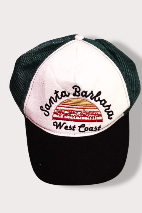 Vintage Tucker Cap With Santa Barbara West coast EMBROIDERY