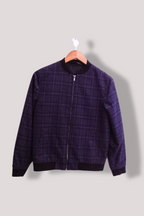 Vintage Boys Next Navy Blue full zip Check Suit Jacket