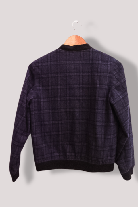Vintage Boys Next Navy Blue full zip Check Suit Jacket