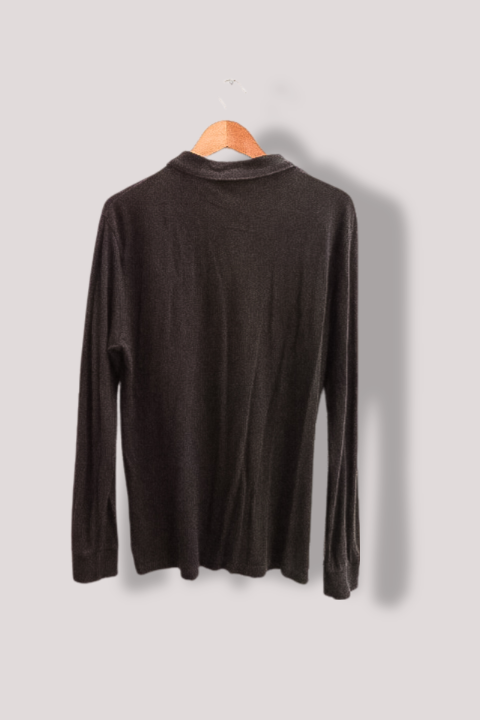 Vintage Original Penguin heritage slim fit mens black long sleeve polo tees XL