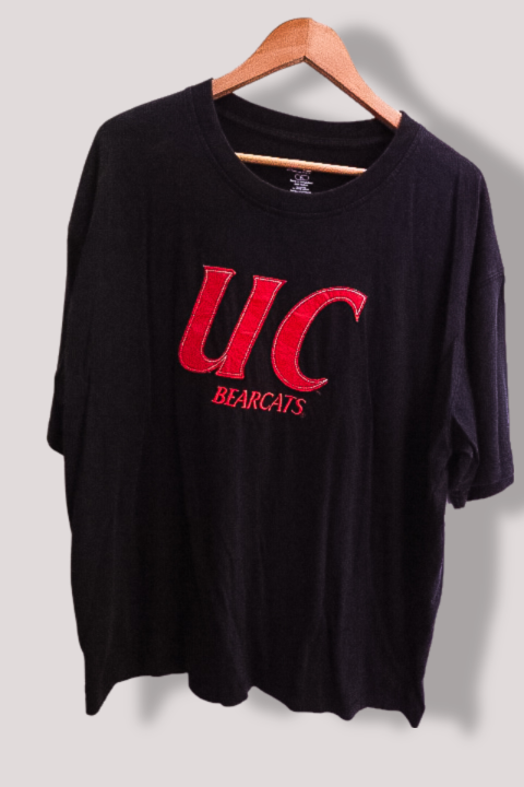 Vintage Pro players UC bearcats print black tees XL
