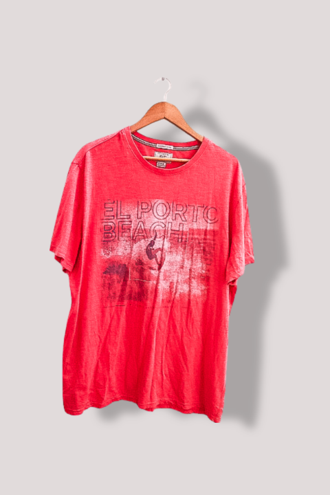 Vintage F&F red Elporto beach graphics tees XXL