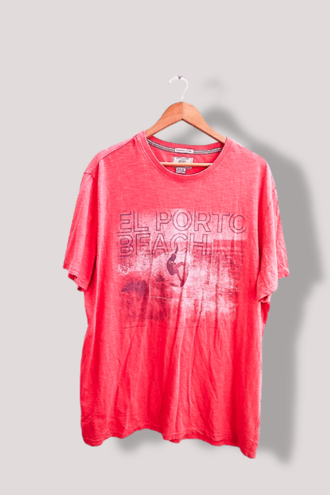 Vintage F&F red Elporto beach graphics tees XXL