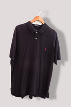Vintage black polo ralph lauren regular fit mens short sleeve polo shirt XL