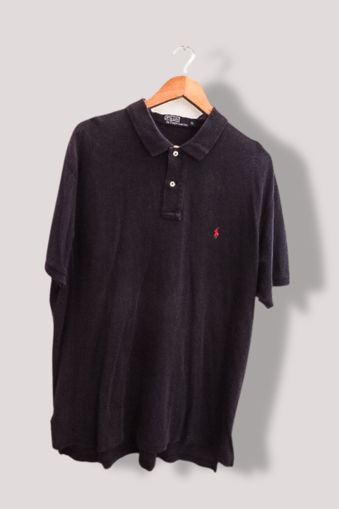 Vintage black polo ralph lauren regular fit mens short sleeve polo shirt XL