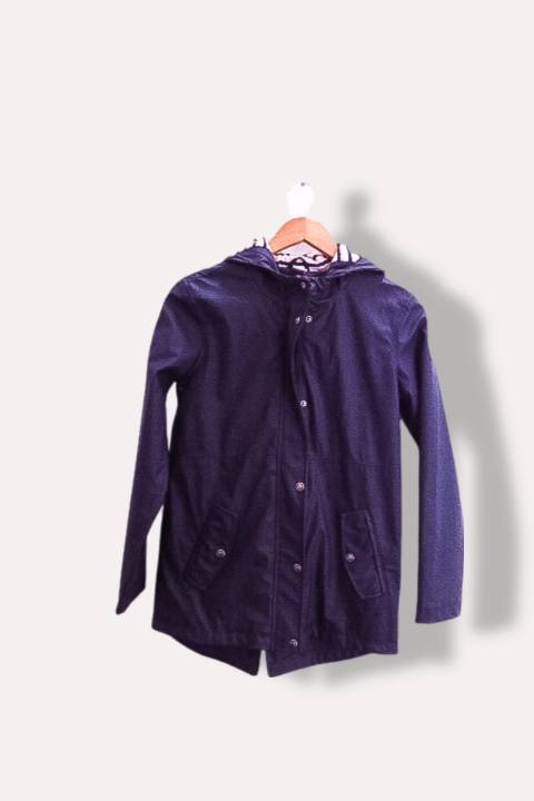 Vintage blue waterproof medium hoodie jacket