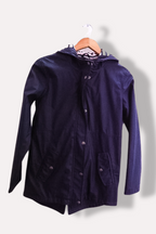 Vintage blue waterproof medium hoodie jacket