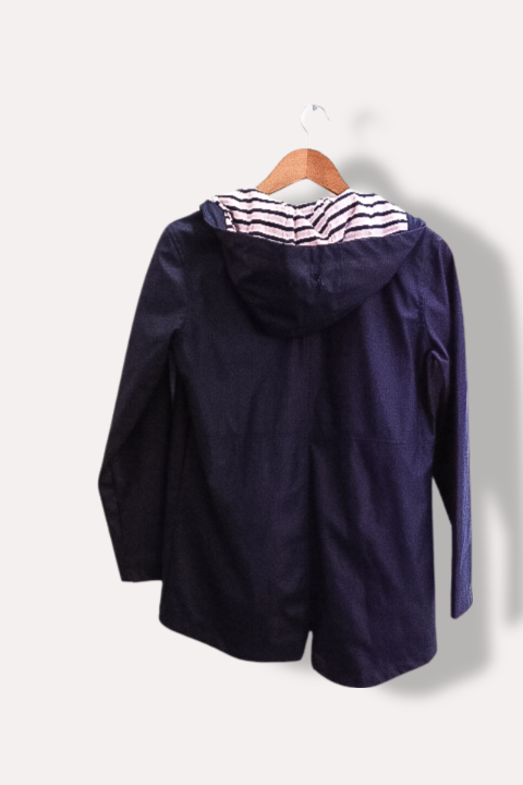 Vintage blue waterproof medium hoodie jacket