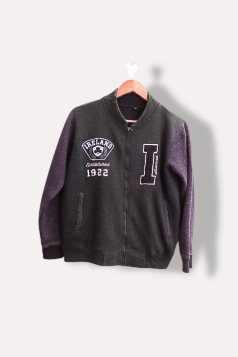 Vintage Ireland varsity XS jacket green and grey full zip