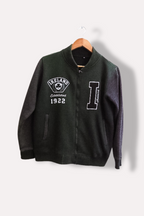 Vintage Ireland varsity XS jacket green and grey full zip