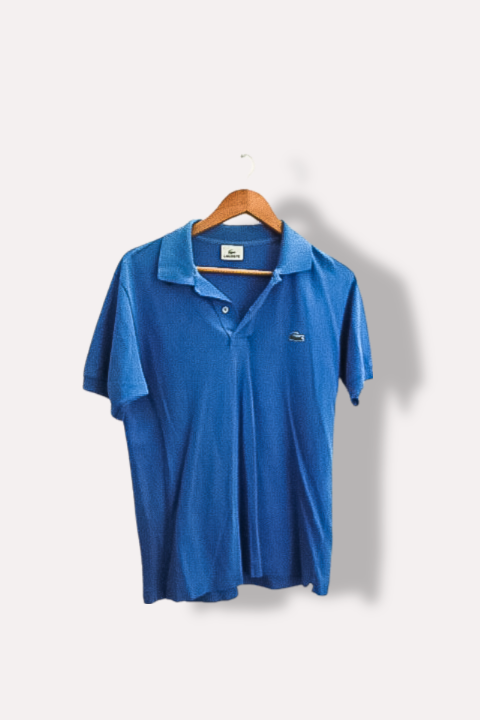 Vintage Lacoste blue mens regular fit medium polo shirt