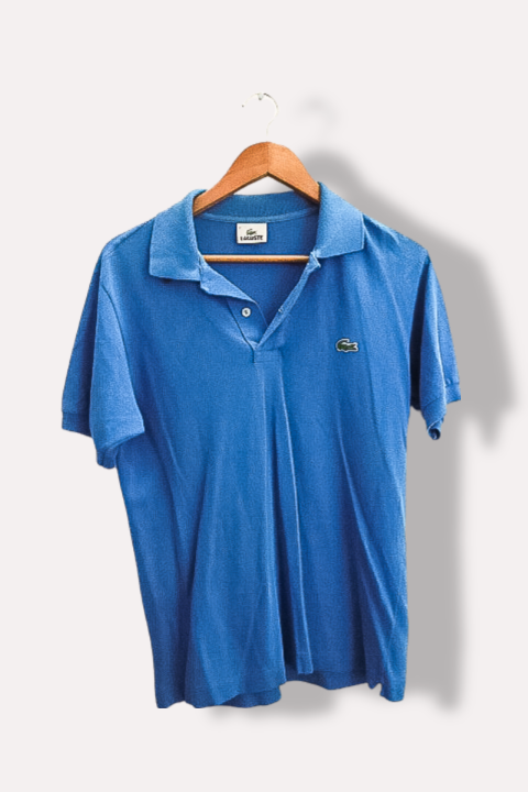 Vintage Lacoste blue mens regular fit medium polo shirt