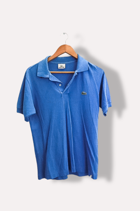 Vintage Lacoste blue mens regular fit medium polo shirt