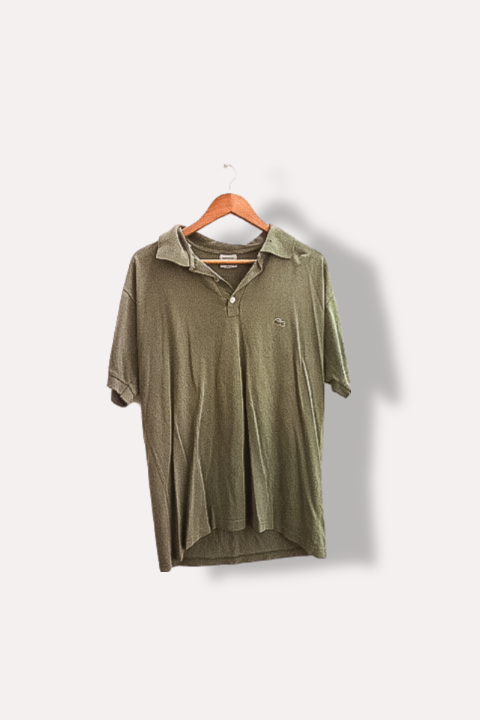 Vintage Lacoste chemise khaki green mens polo shirt XL