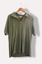 Vintage Lacoste chemise khaki green mens polo shirt XL