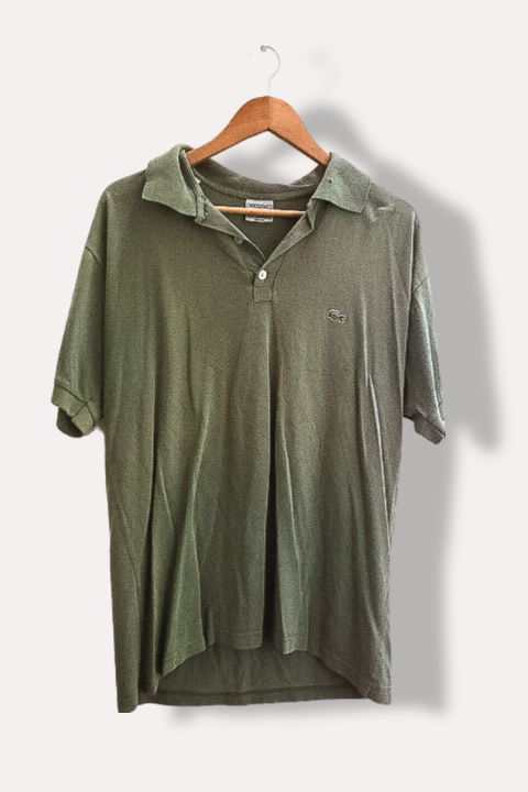 Vintage Lacoste chemise khaki green mens polo shirt XL