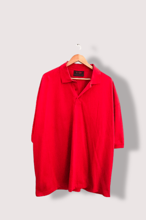 Vintagr Cogs by bluemax red mens short sleeve polo shirt XXXL