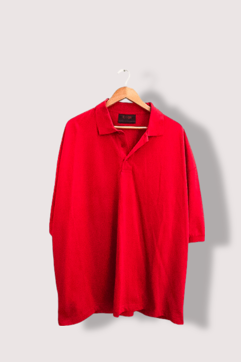 Vintagr Cogs by bluemax red mens short sleeve polo shirt XXXL
