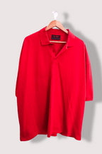 Vintagr Cogs by bluemax red mens short sleeve polo shirt XXXL