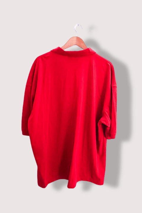 Vintagr Cogs by bluemax red mens short sleeve polo shirt XXXL