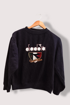 Vintage Diadora Graphics Navy crew neck sweatshirt XS