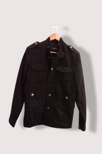 Vintage Zara man black multi pocket military small coat